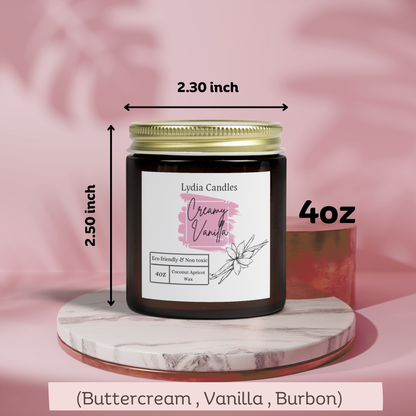 Creamy Vanilla - Scented Candle (4oz)