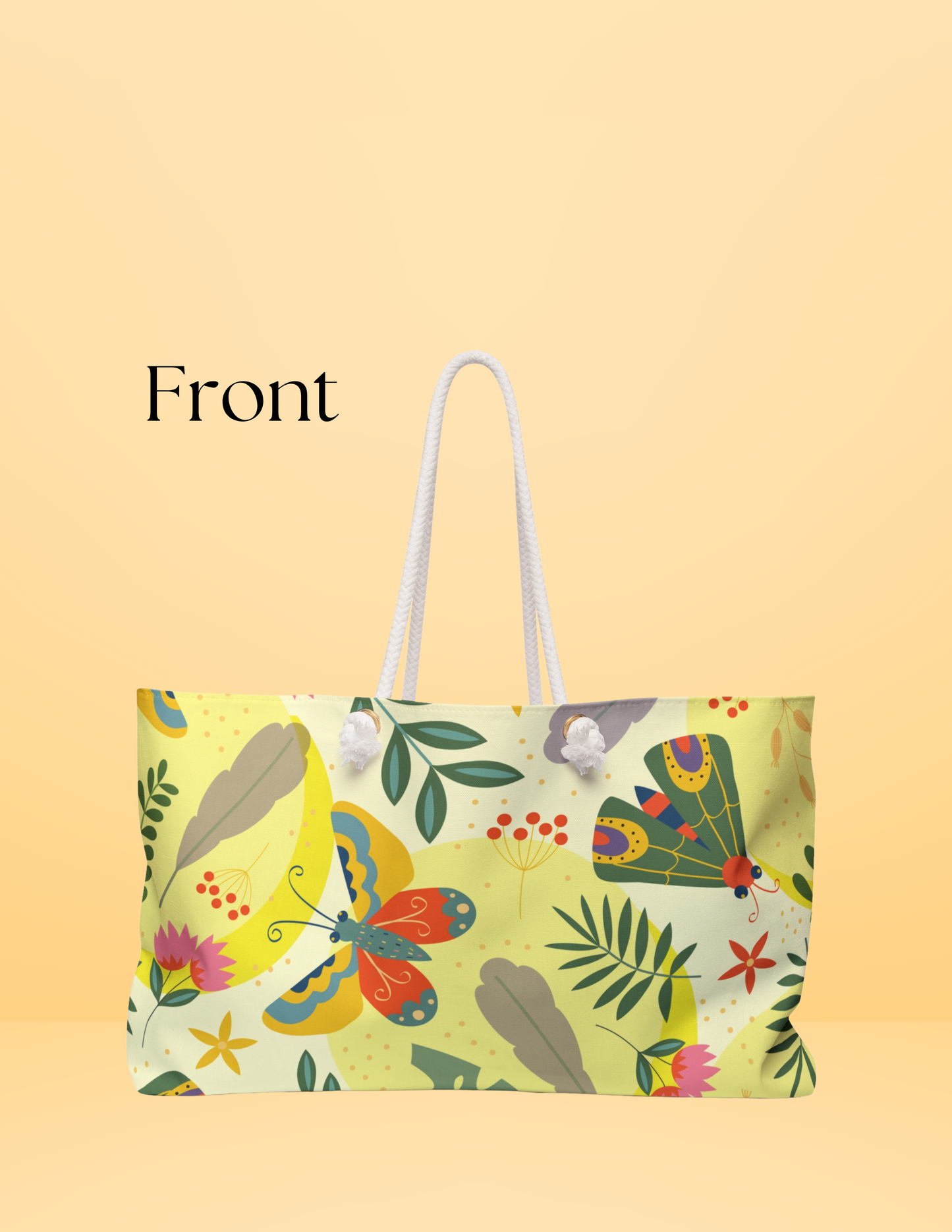 Flutter & Foliage - Nature's dance on a sunny canvas. (Weekender Bag)