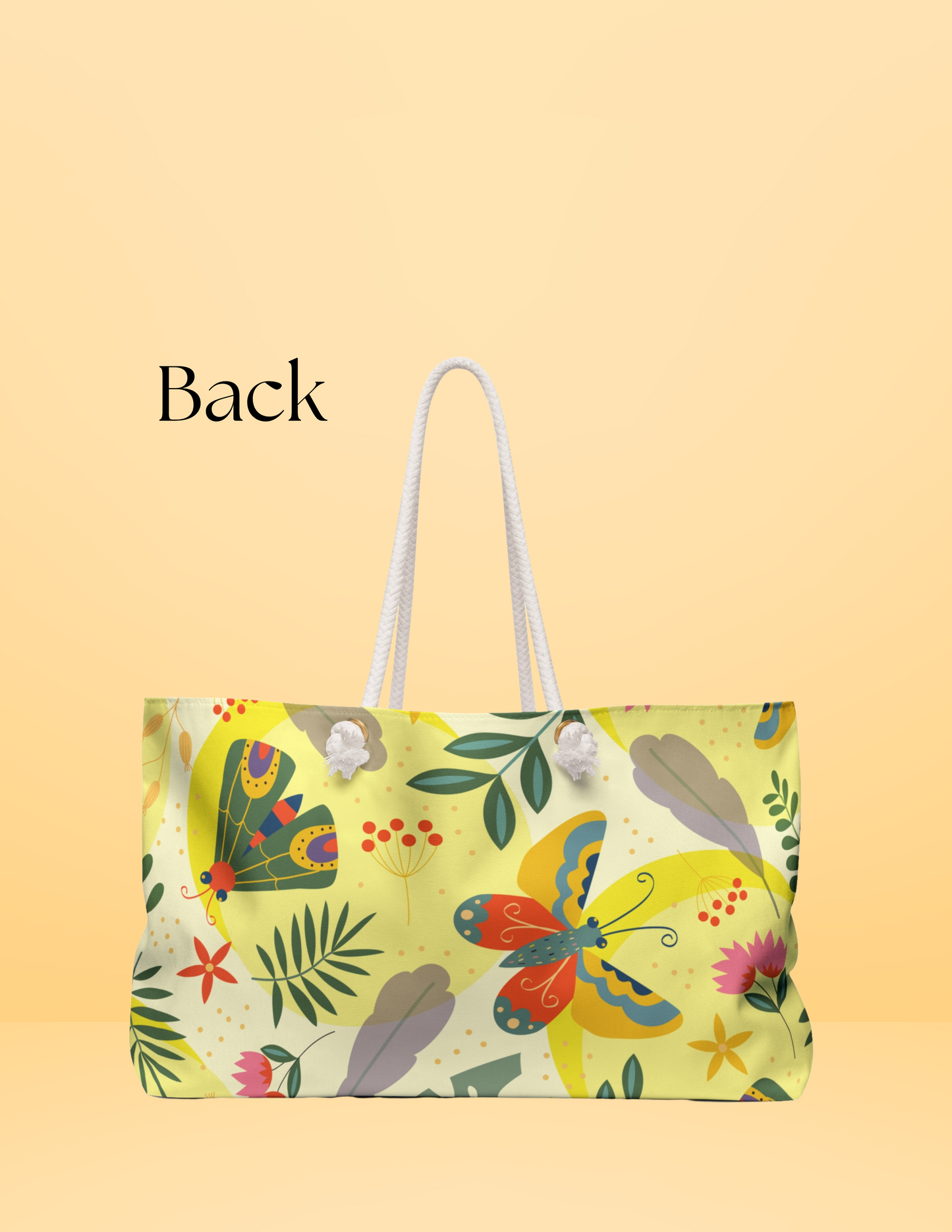 Flutter & Foliage - Nature's dance on a sunny canvas. (Weekender Bag)