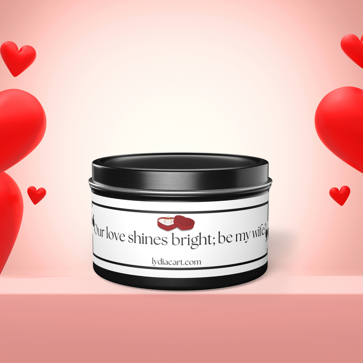 Our Love Shines Bright; Be My Wife - Soy Candles