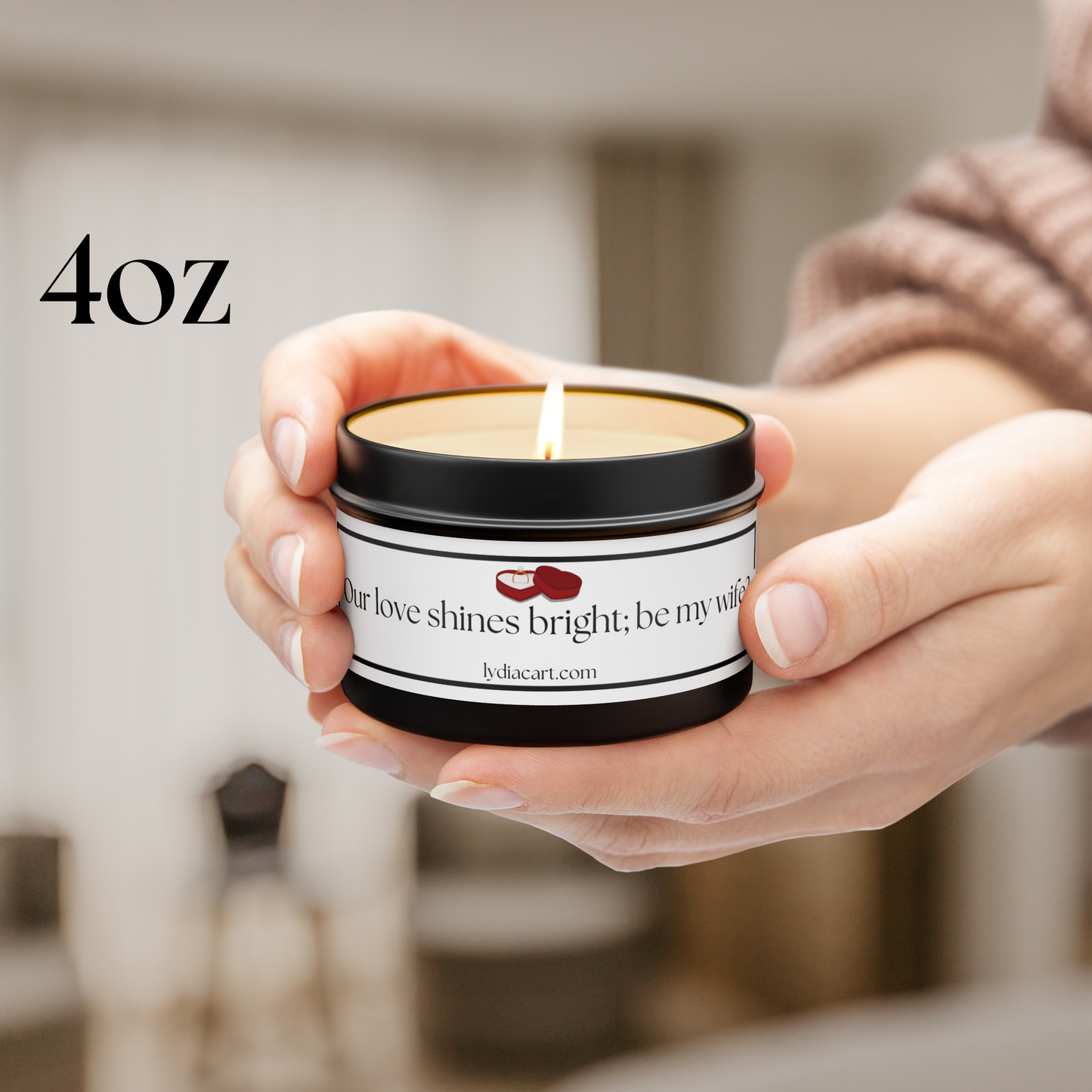 Our Love Shines Bright; Be My Wife - Soy Candles