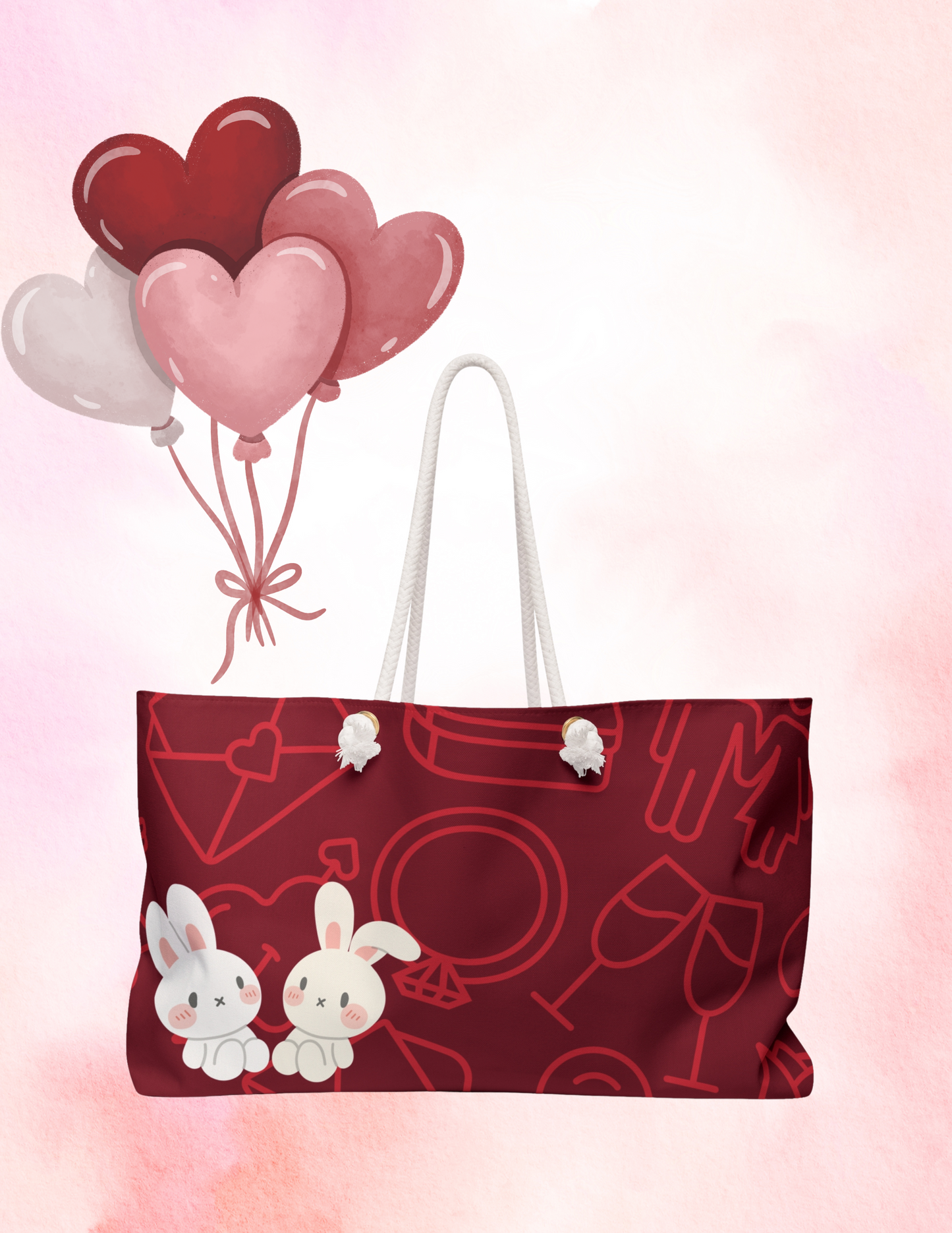 Love Bunnies - Somebunny loves you. (Weekender Bag)